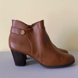 Giani Bernini Tan Leather Ankle Booties, 8.5